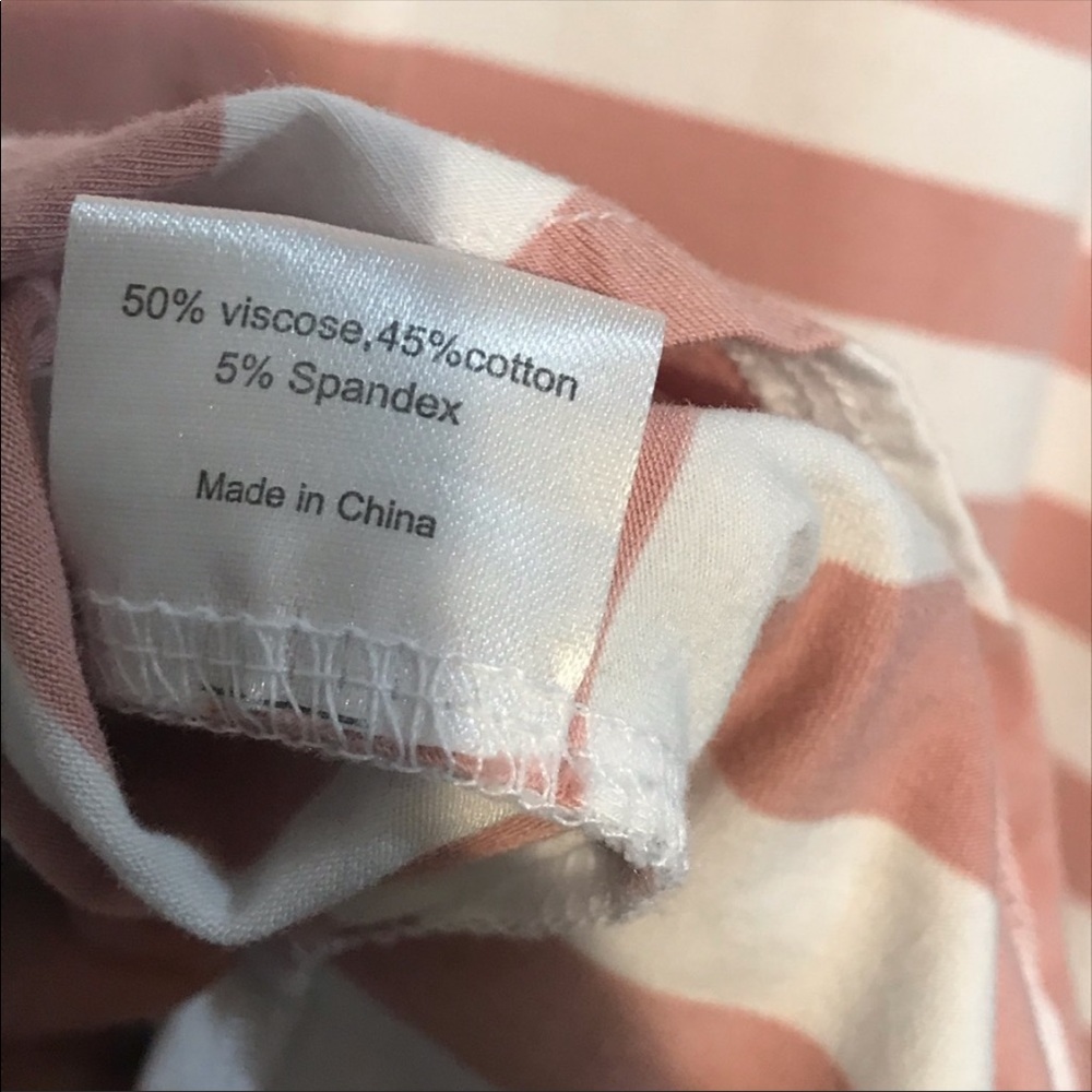New Recliner NYC Pijama Shirt Dress Blush Stripe - Picture 6 of 8